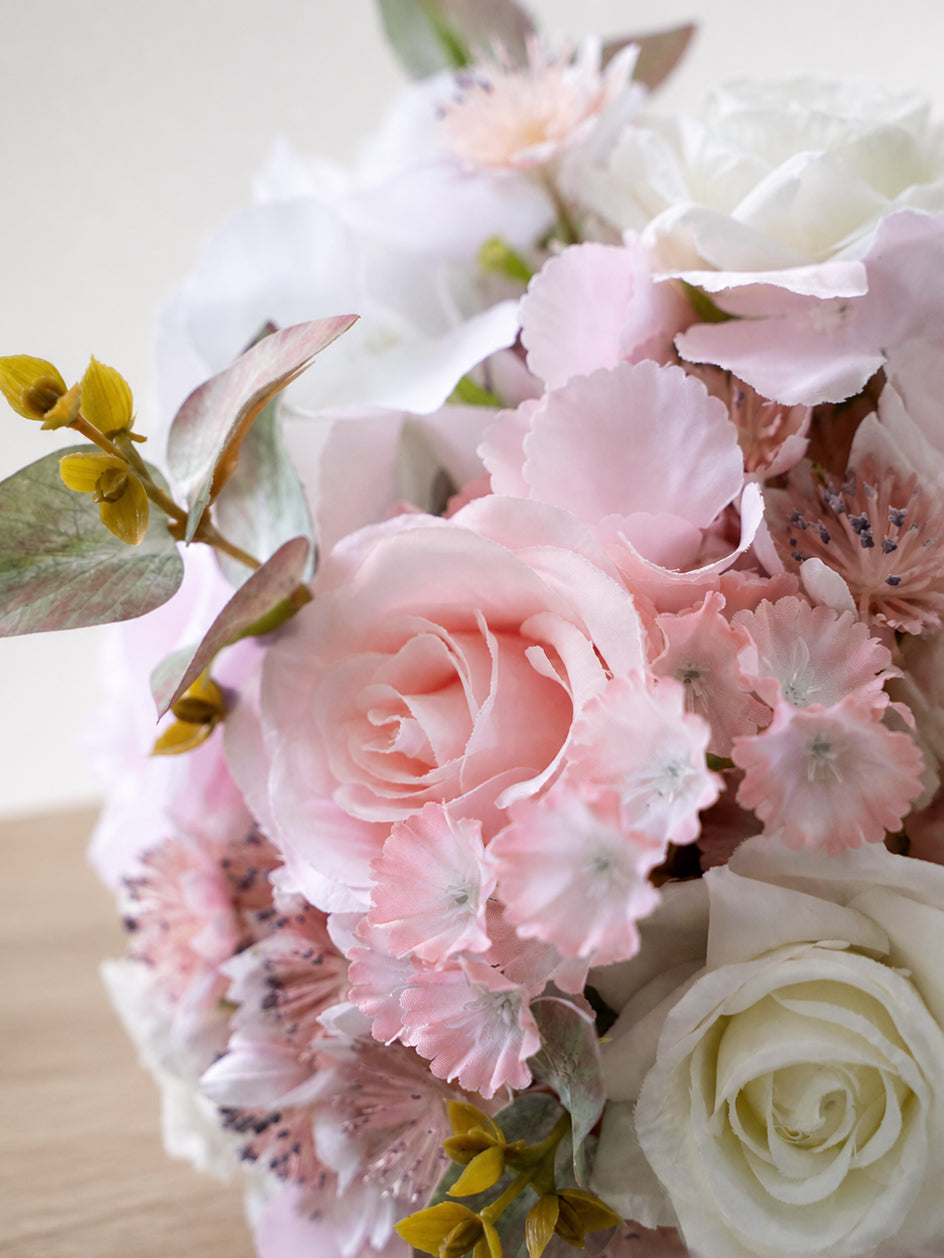 Avelisse-7″ Round Bridesmaids’ Bouquet In Blush Color(Set of 2)
