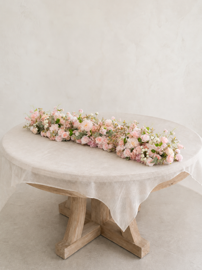 Avelisse-Long Table Centerpiece 8′10″long In Blush Color for wedding&amp;events