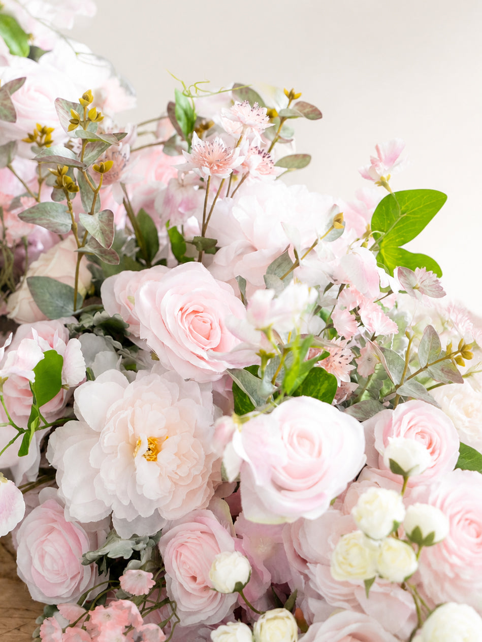 Avelisse-Long Table Centerpiece 8′10″long In Blush Color for wedding&amp;events