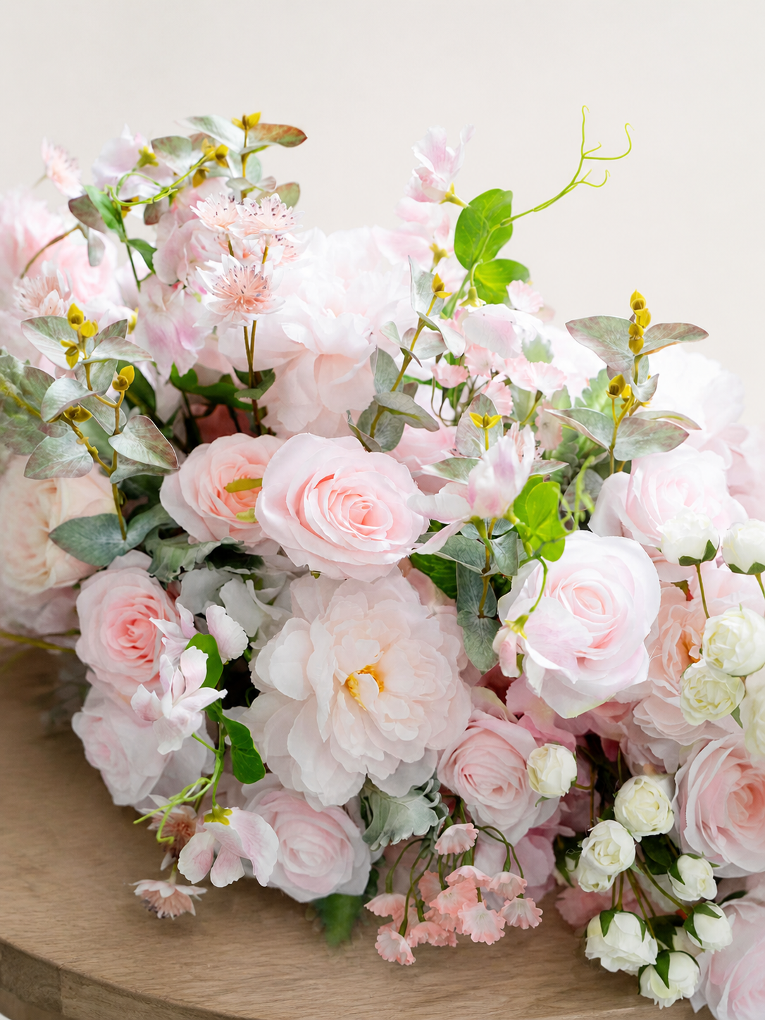 Avelisse-Long Table Centerpiece 8′10″long In Blush Color for wedding&amp;events