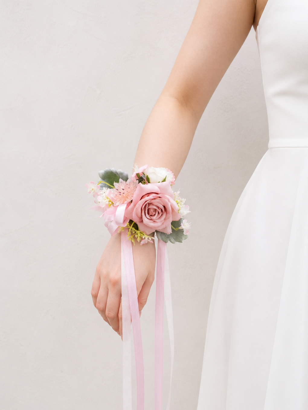 Avelisse-Wrist Corsage in Blush &amp; Cream(Set of 6)