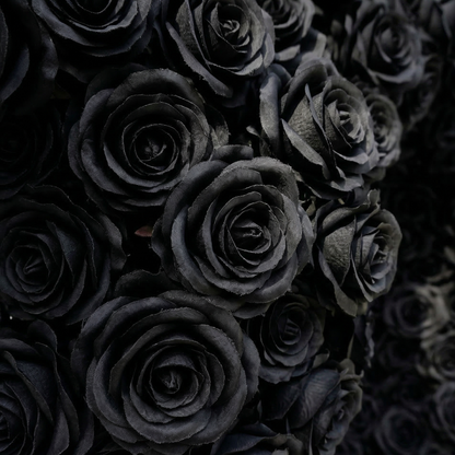 Avenya: Midnight Black Flower Heart Arch Decroation for Luxury Events &amp; Parties