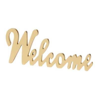 B019: Wedding and Event Props Gold Welcome Table Décor Sign Rose Morning