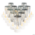 Silver Mercury lass Votive Candle Holders with Battery-Operated Light Candles Rose Morning