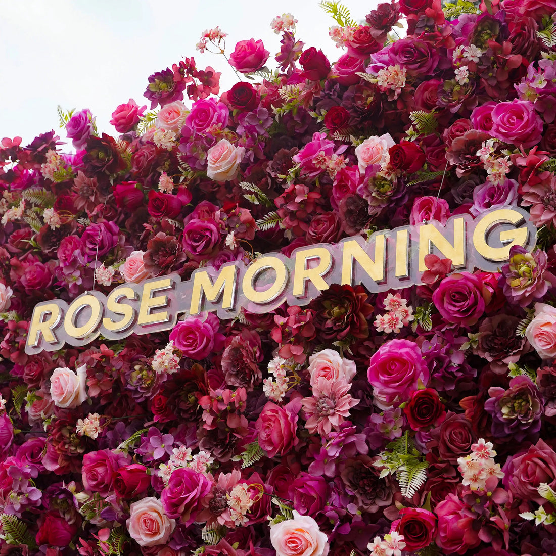 Blossom:7D Fabric Artificial rolling up curtain flower wall