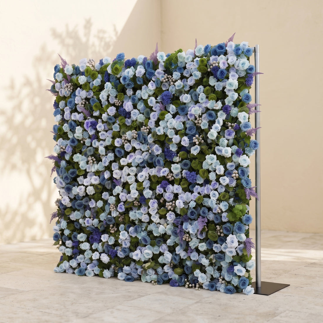 Brinavia:Luxury 5D Blue Flower Wall with Greenery Roll-Up Wedding Backdrop for Wedding and Event Decoration brinavia right