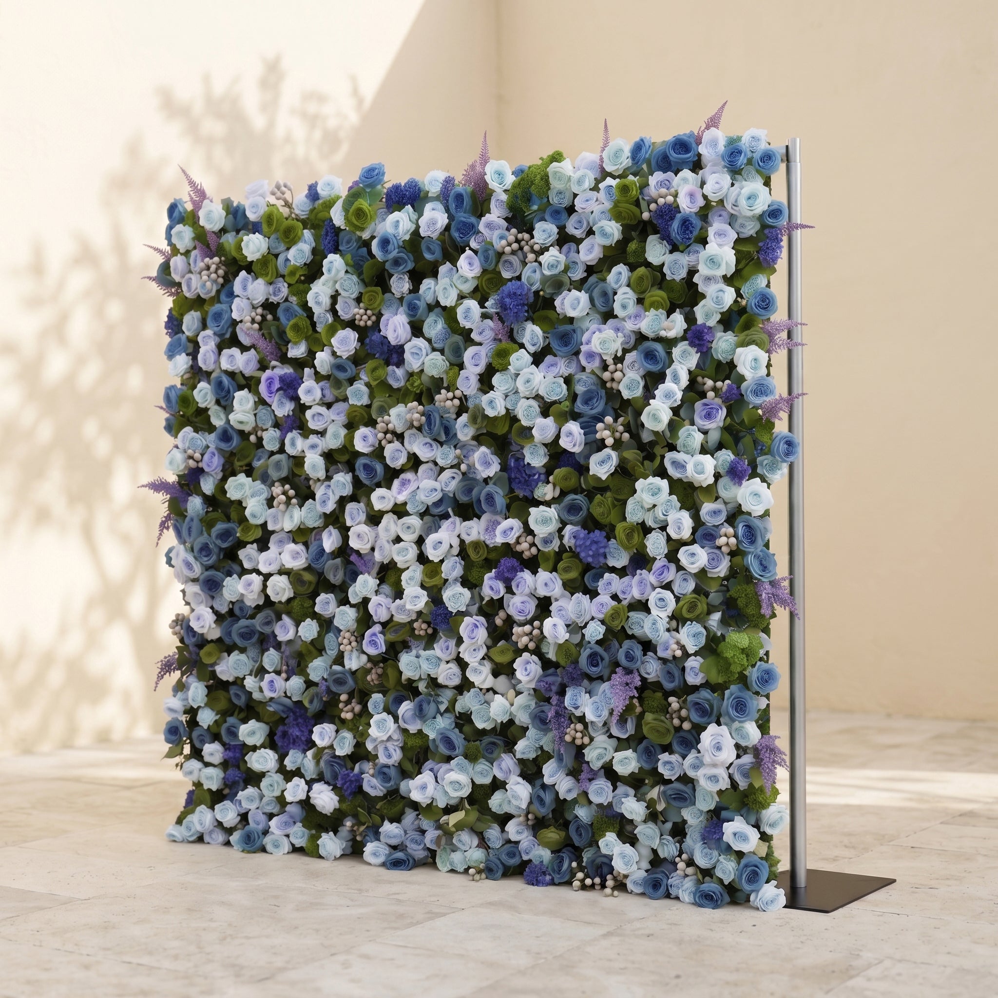 Brinavia:Luxury 5D Blue Flower Wall with Greenery Roll-Up Wedding Backdrop for Wedding and Event Decoration brinavia right