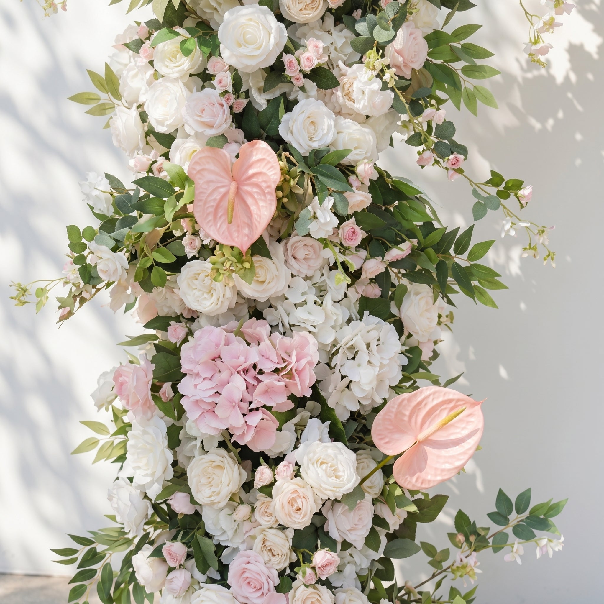 Brinvia: 2026 New White&amp;Pink Flower Arch with Greenery for Luxury Weddings&amp;Events Decor Incuding Frame brinvia detail 2