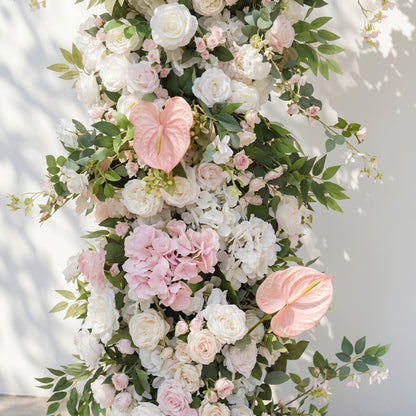 Brinvia: 2026 New White&amp;Pink Flower Arch with Greenery for Luxury Weddings&amp;Events Decor Incuding Frame brinvia detail 2