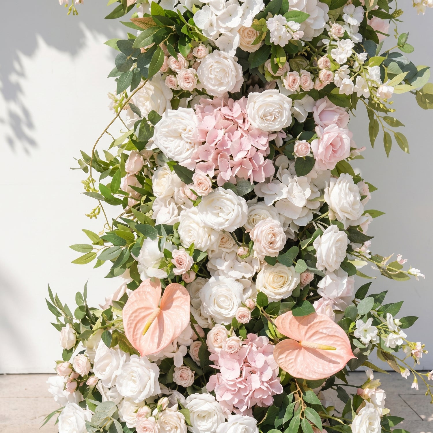 Brinvia: 2026 New White&amp;Pink Flower Arch with Greenery for Luxury Weddings&amp;Events Decor Incuding Frame brinvia detail 3