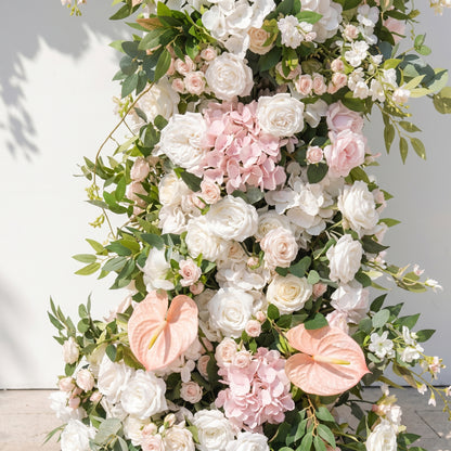 Brinvia: 2026 New White&amp;Pink Flower Arch with Greenery for Luxury Weddings&amp;Events Decor Incuding Frame brinvia detail 3