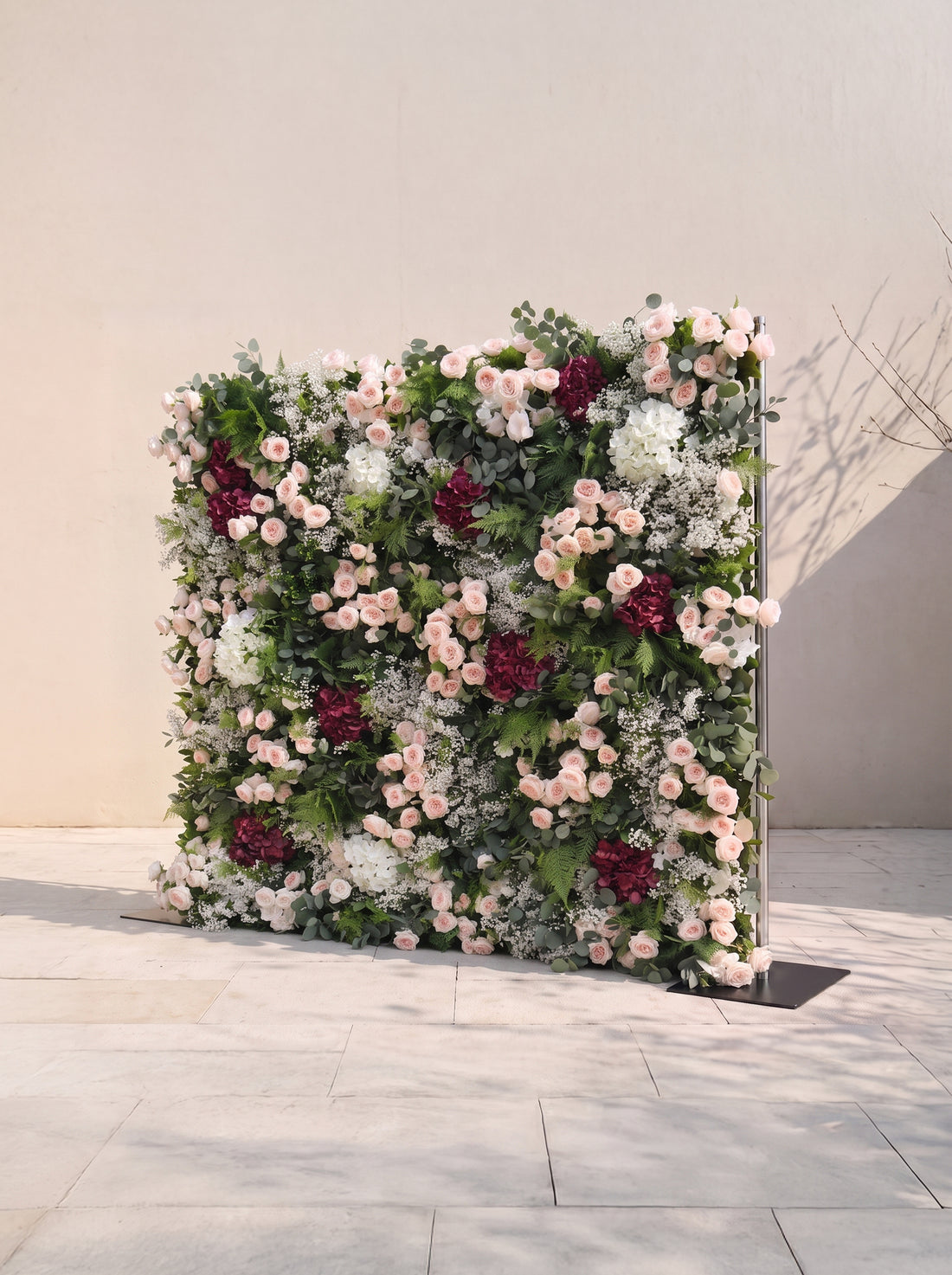 Brirose: 5D Fabric Artificial rolling up curtain flower wall — right view