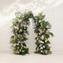 Brisora:Luxury Greenery Flower Arch with White&Purple&Pink flowers for Weddings&Event Decor Including Frame brisora front