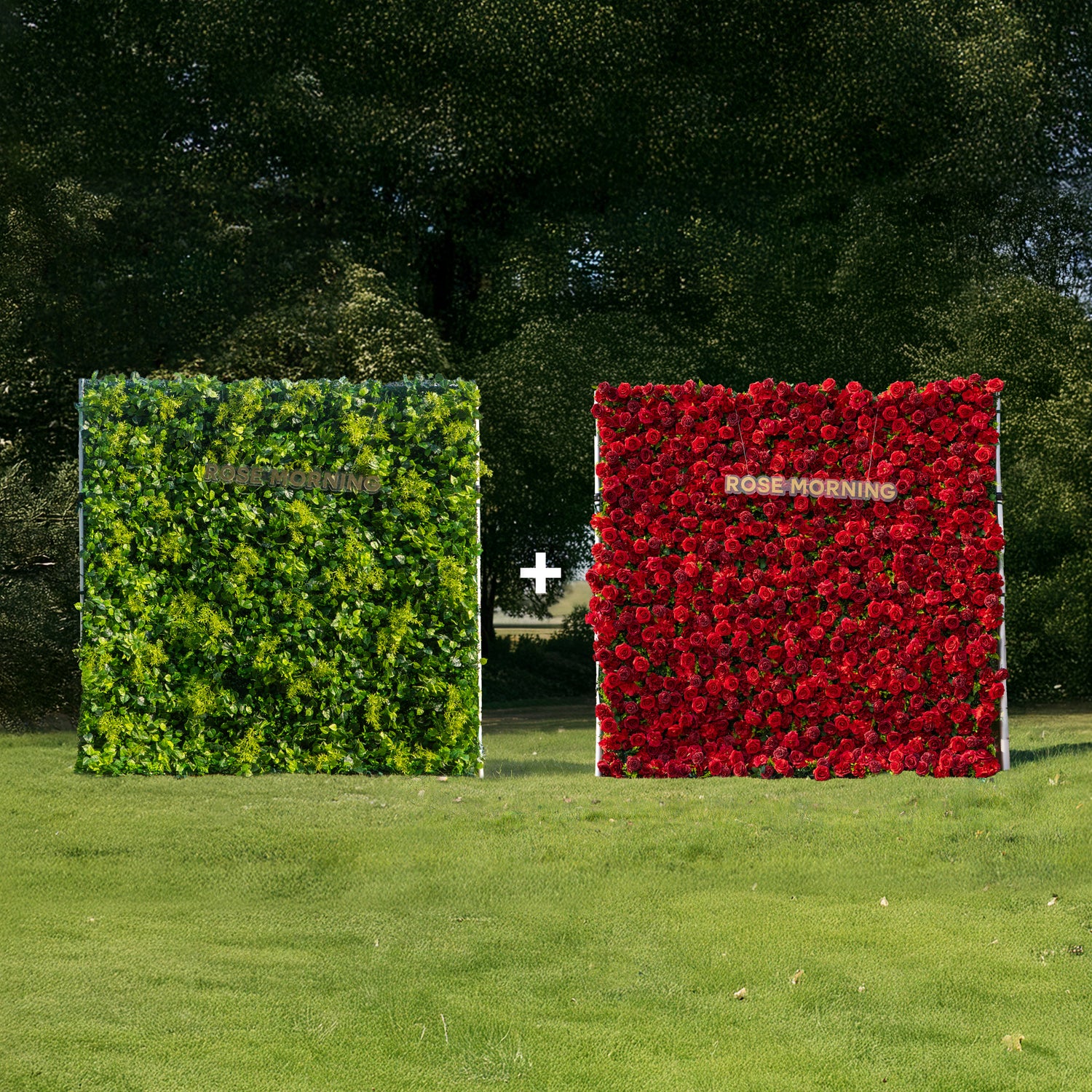 CP Hot Sale Greenery with Luna wall:Fabric Backdrop Artificial rolling up flower walls