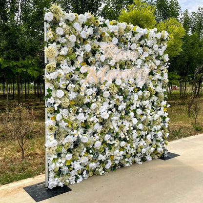 Calla：5D Garden Series Fabric Artificial rolling up curtain flower wall