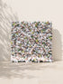 Callyn 5D Fabric Artificial rolling up curtain flower wall — front view