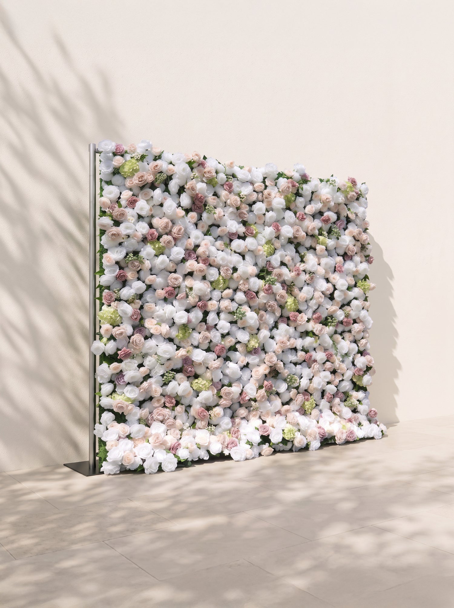 Callyn 5D Fabric Artificial rolling up curtain flower wall — left view