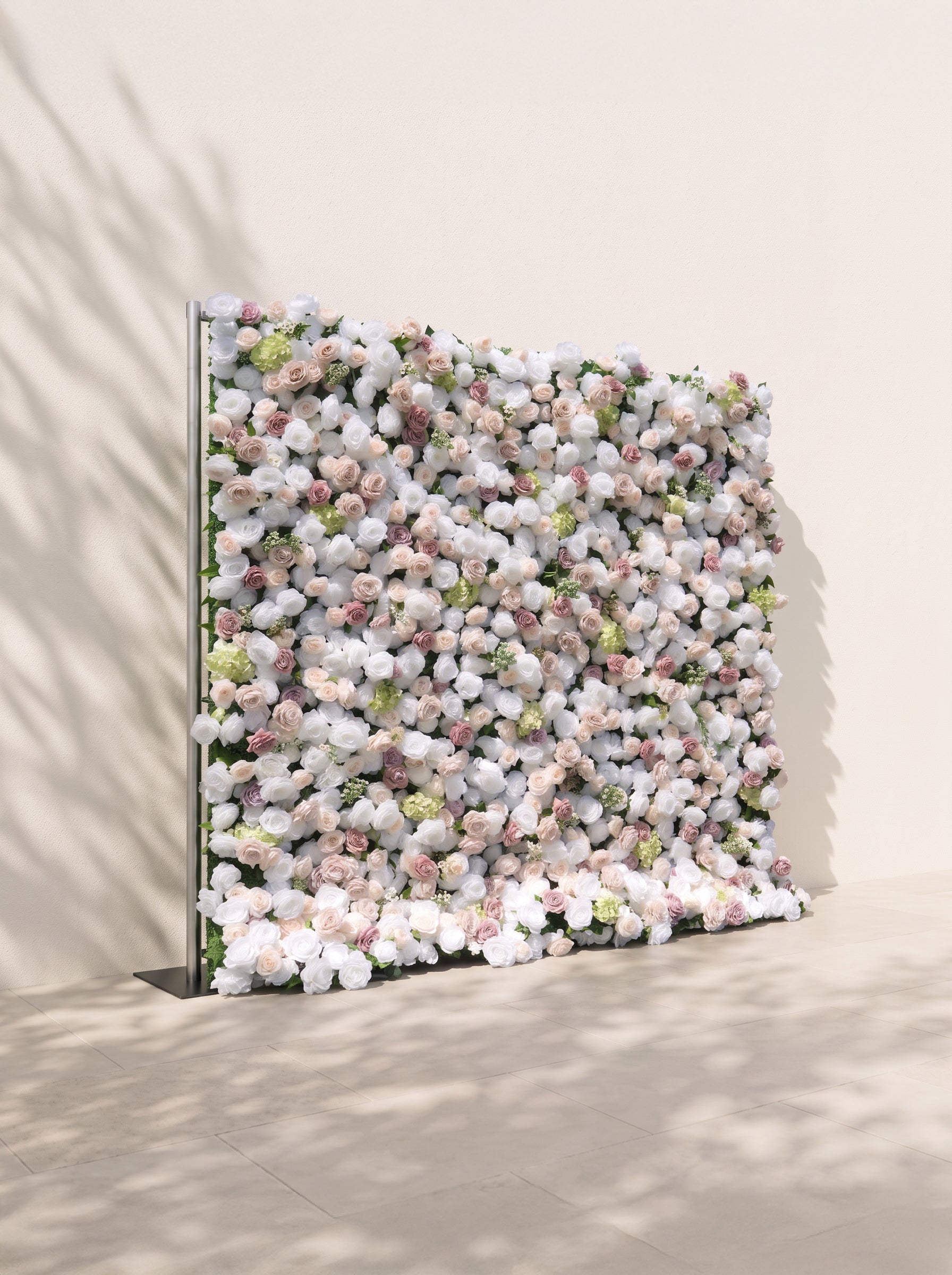 Callyn 5D Fabric Artificial rolling up curtain flower wall — left view