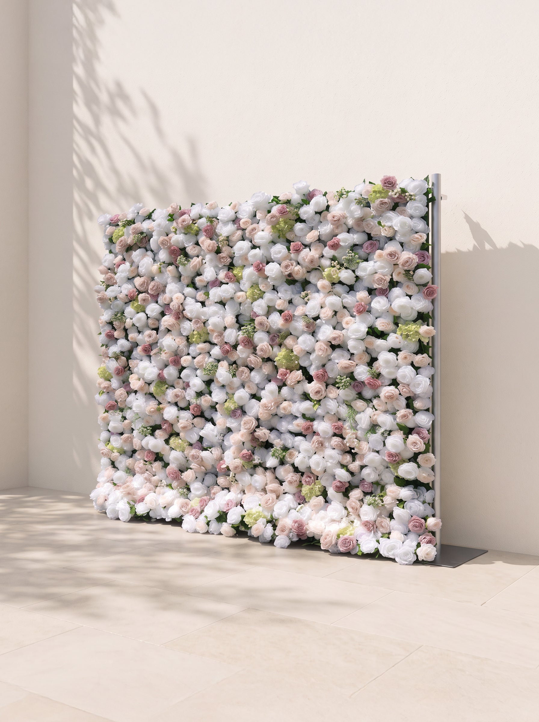 Callyn 5D Fabric Artificial rolling up curtain flower wall — right view