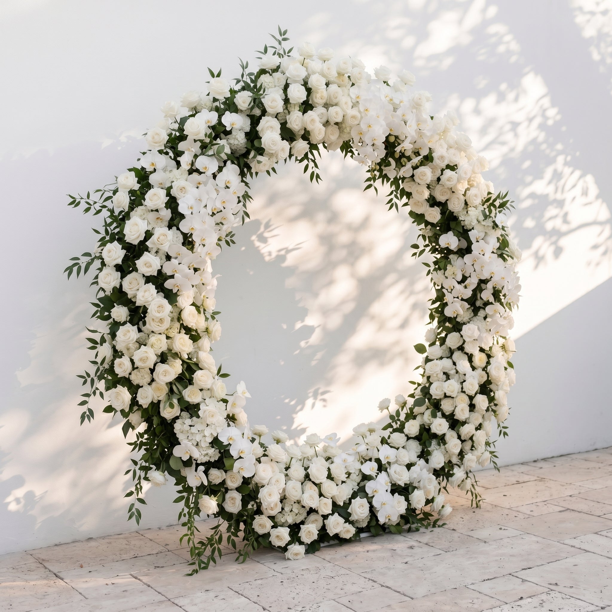 Calrielle Round Arch 2026 New Wedding Party Background Floral Arch Decoration