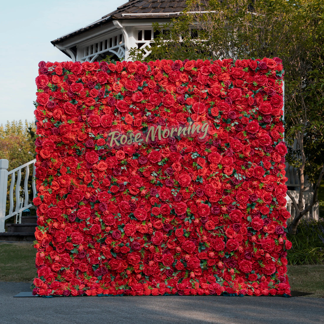 Cella:4D Fabric Artificial rolling up curtain flower wall
