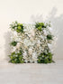 Cireliva: 5D Fabric Artificial rolling up curtain flower wall — front view