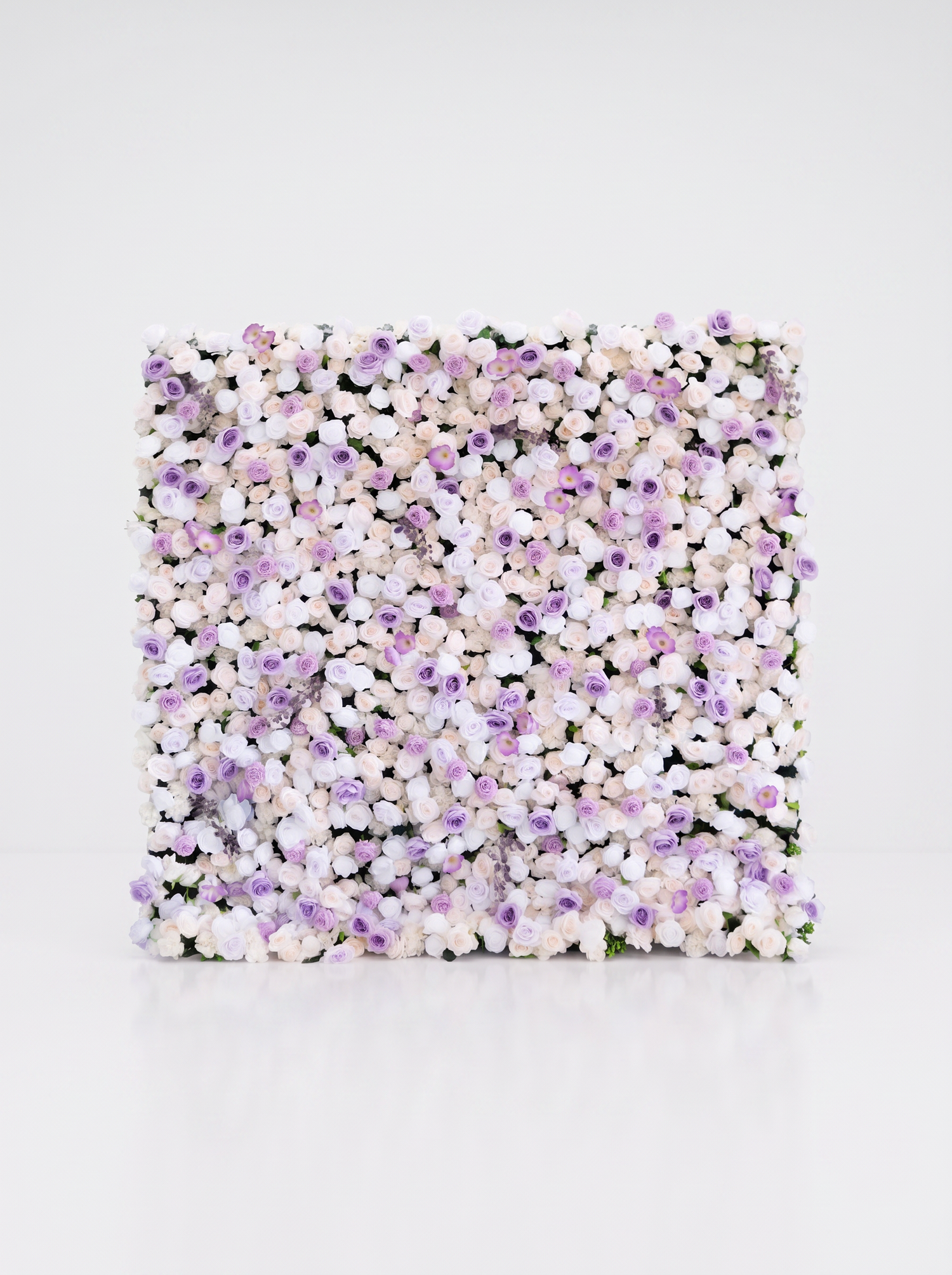 Cirelsira 5D Fabric Artificial rolling up curtain flower wall — white background view