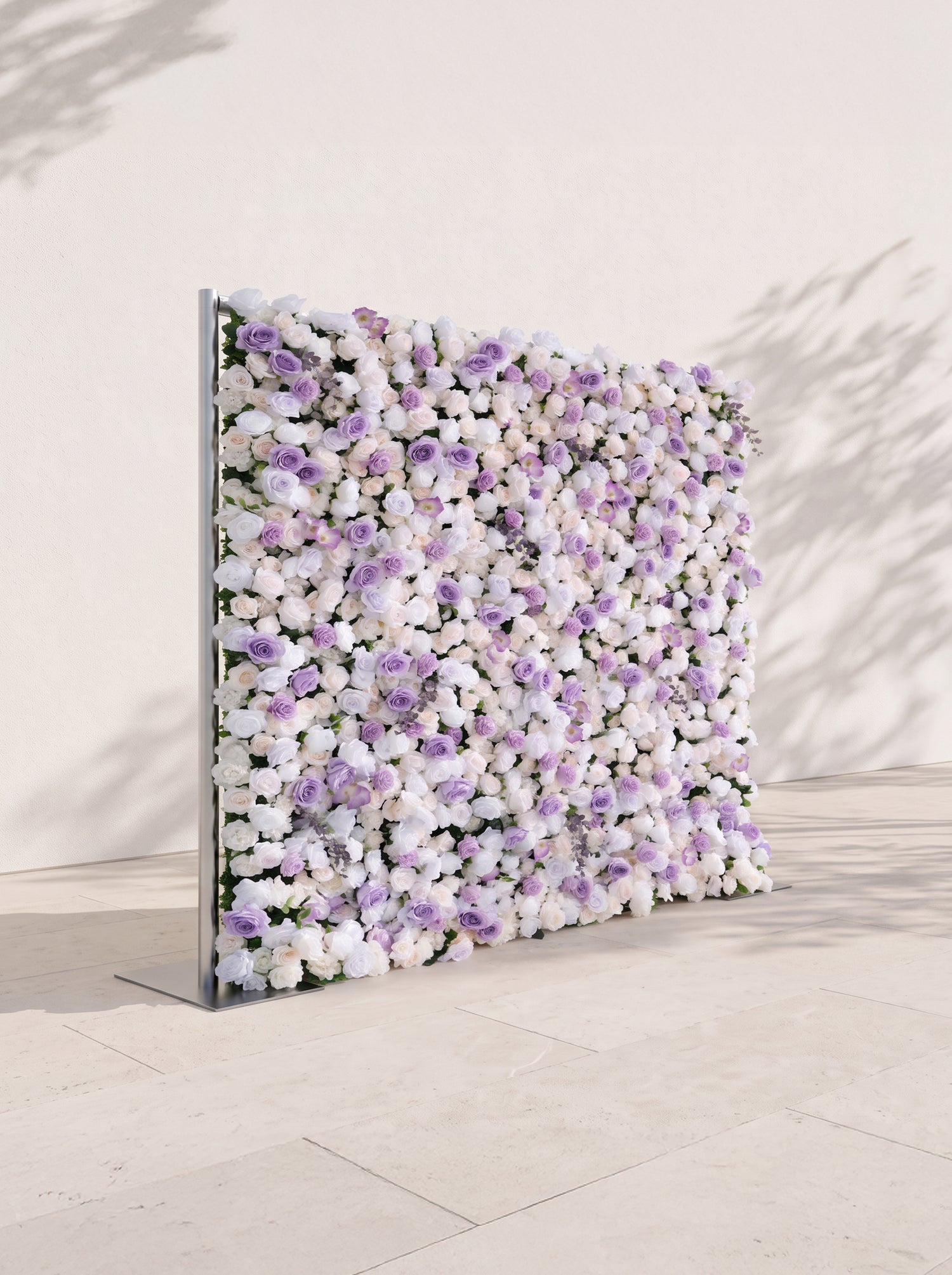 Cirelsira 5D Fabric Artificial rolling up curtain flower wall — left view