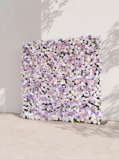 Cirelsira 5D Fabric Artificial rolling up curtain flower wall — right view