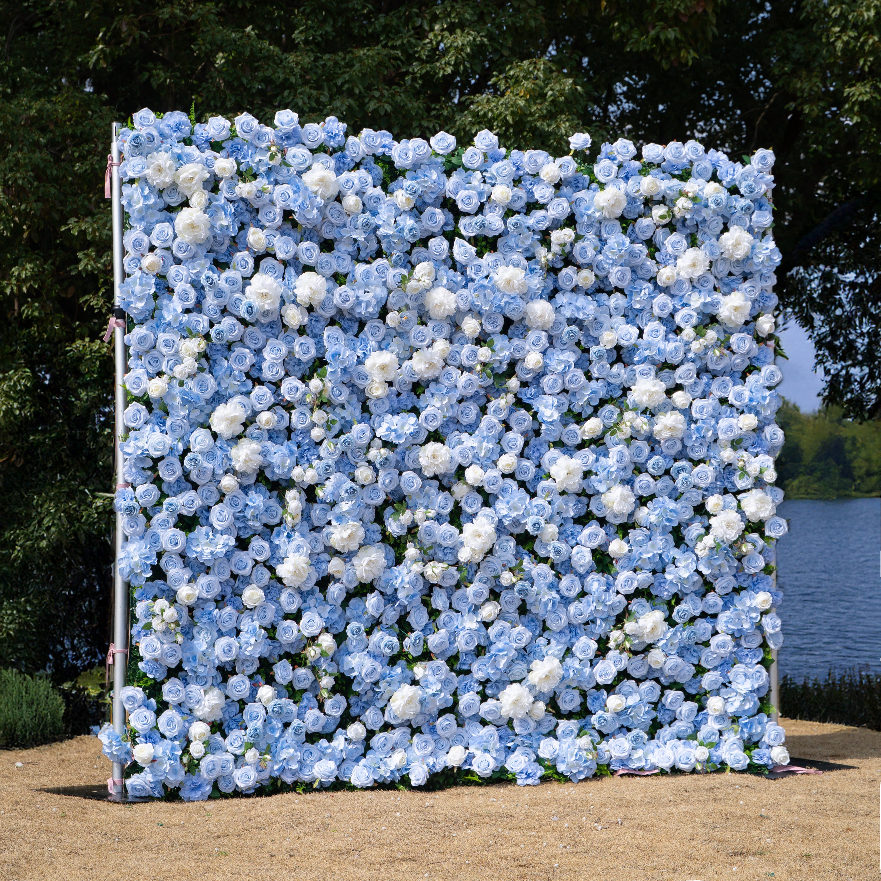 Clarissa：3D Fabric Artificial rolling up curtain flower wall