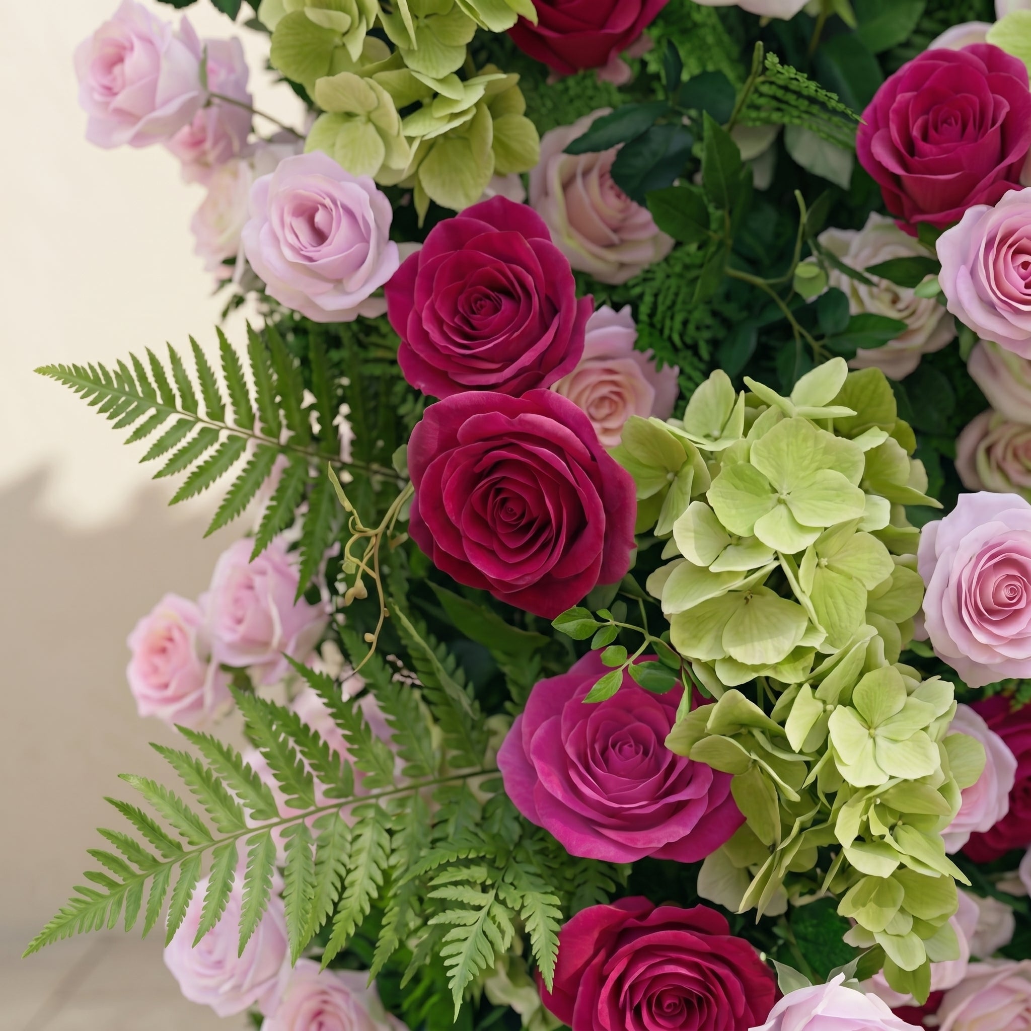 Cloravia: Premium 5D Dusty Rose &amp; Lavender Silk Floral Wall Roll-Up Backdrop for Romantic Vintage Events