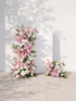 Clorelle: Wedding Background Arch Pillar Decorative Flower Row Excluding Frame — front view