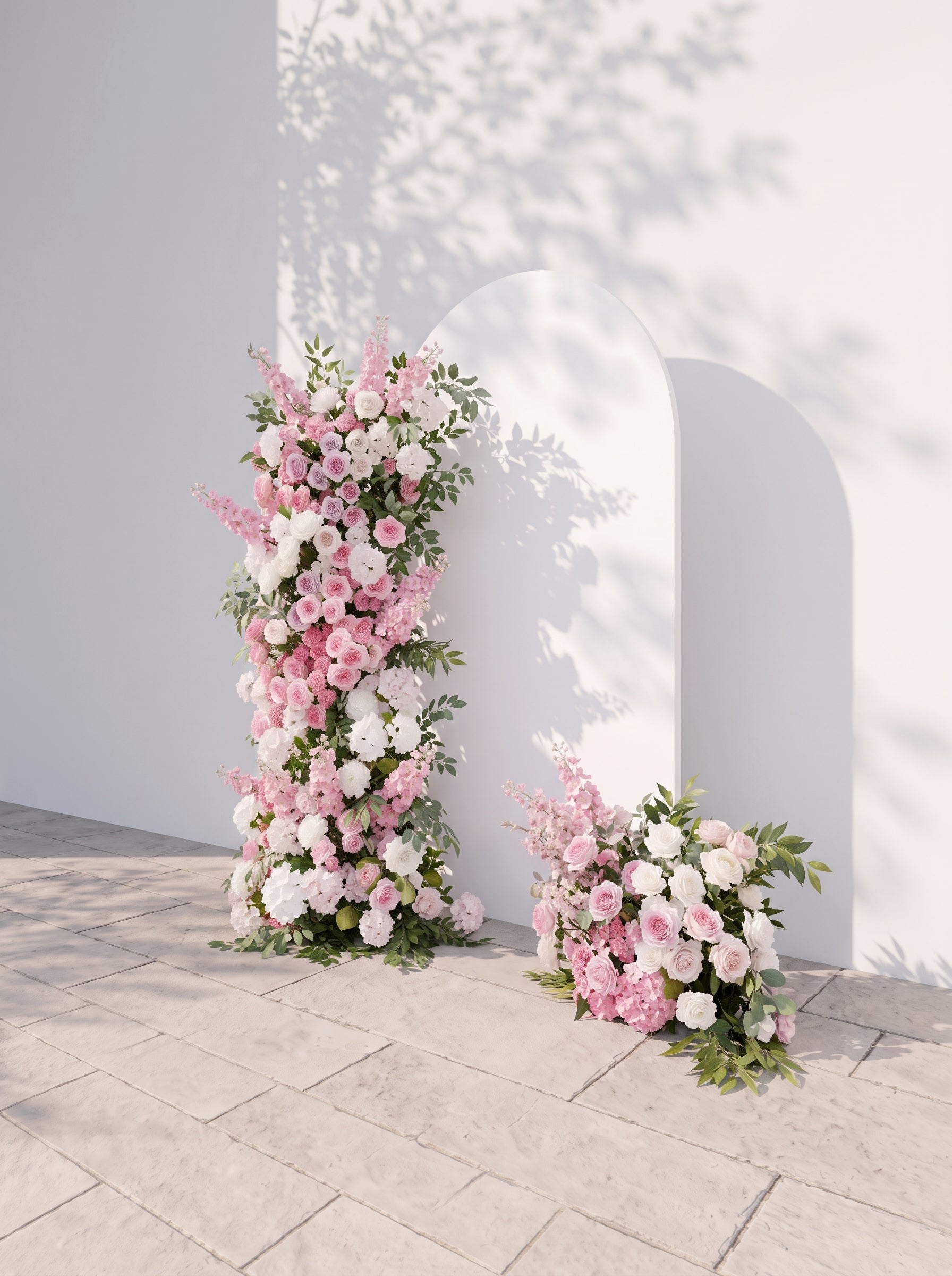 Clorelle: Wedding Background Arch Pillar Decorative Flower Row Excluding Frame — right view