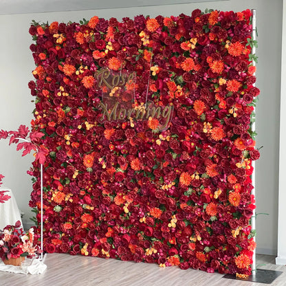 CoCo：5D Garden Series New Fabric Artificial rolling up curtain flower wall