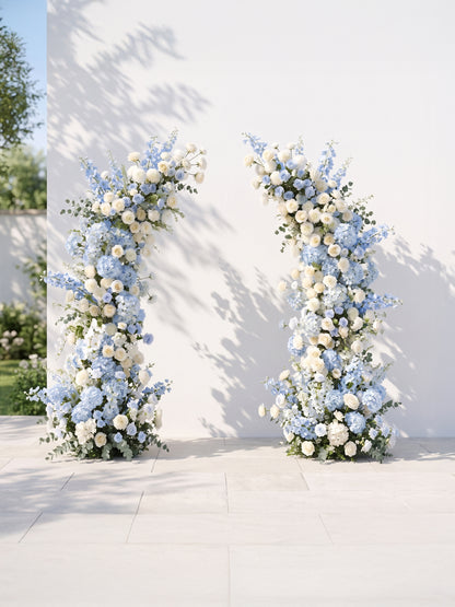 Coria Luxury Horn Shaped Flower Arch with Frame for Wedding Party Event Backdrop Decoration — front view