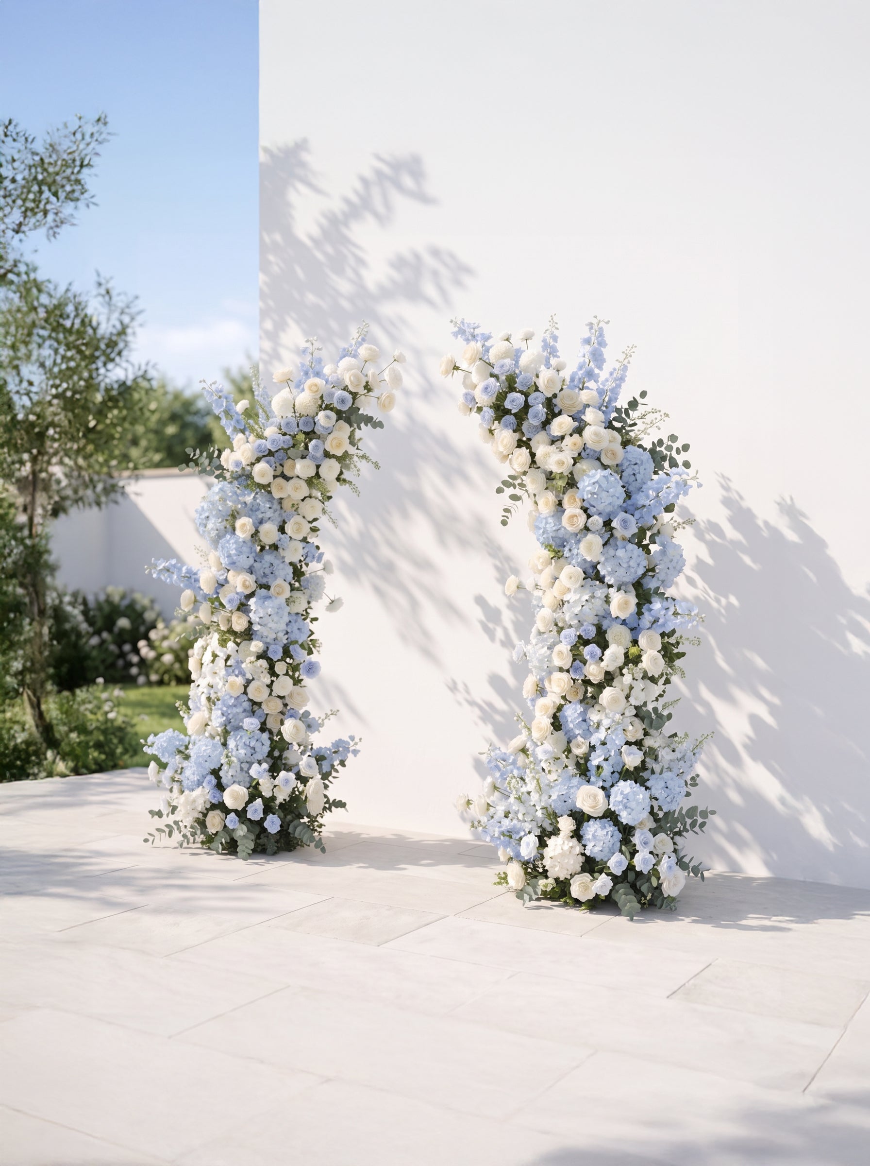 Coria Luxury Horn Shaped Flower Arch with Frame for Wedding Party Event Backdrop Decoration — right view