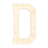 Event Decoration Wooden Large 3ft Tall LED Marquee Letter - D Rose Morning