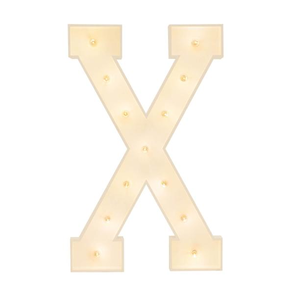 Event Decoration Wooden Large 3ft Tall LED Marquee Letter - X Rose Morning