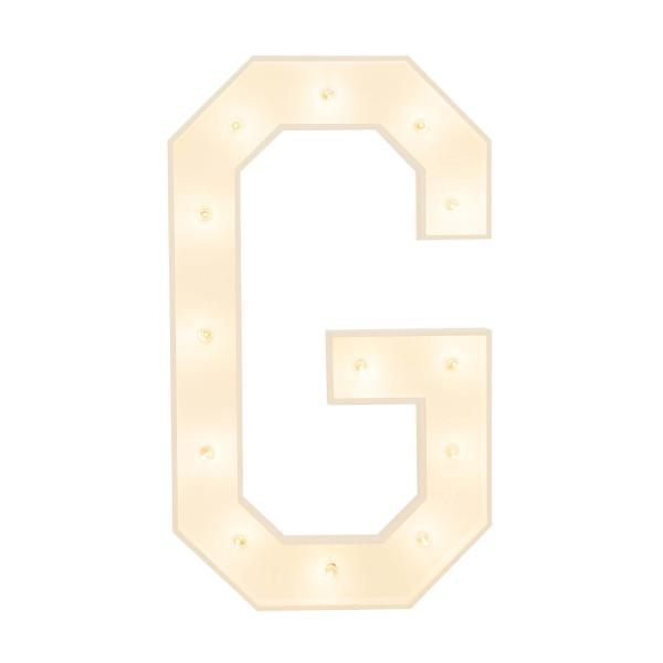 Event Decoration Wooden Large 3ft Tall LED Marquee Letter - G Rose Morning