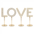 Gold Wedding and Event CRYSTAL BEADED TABLETOP LETTER "LOVE" Rose Morning