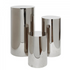 3 Piece Set Silver Metal Cylinder Pedestals Display Rose Morning