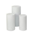 3 Piece Set White Metal Cylinder Pedestals Display Rose Morning
