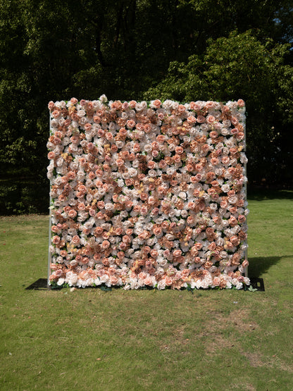 Novellea 4D Fabric Artificial rolling up curtain flower wall