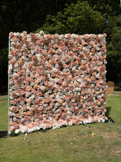 Novellea 4D Fabric Artificial rolling up curtain flower wall