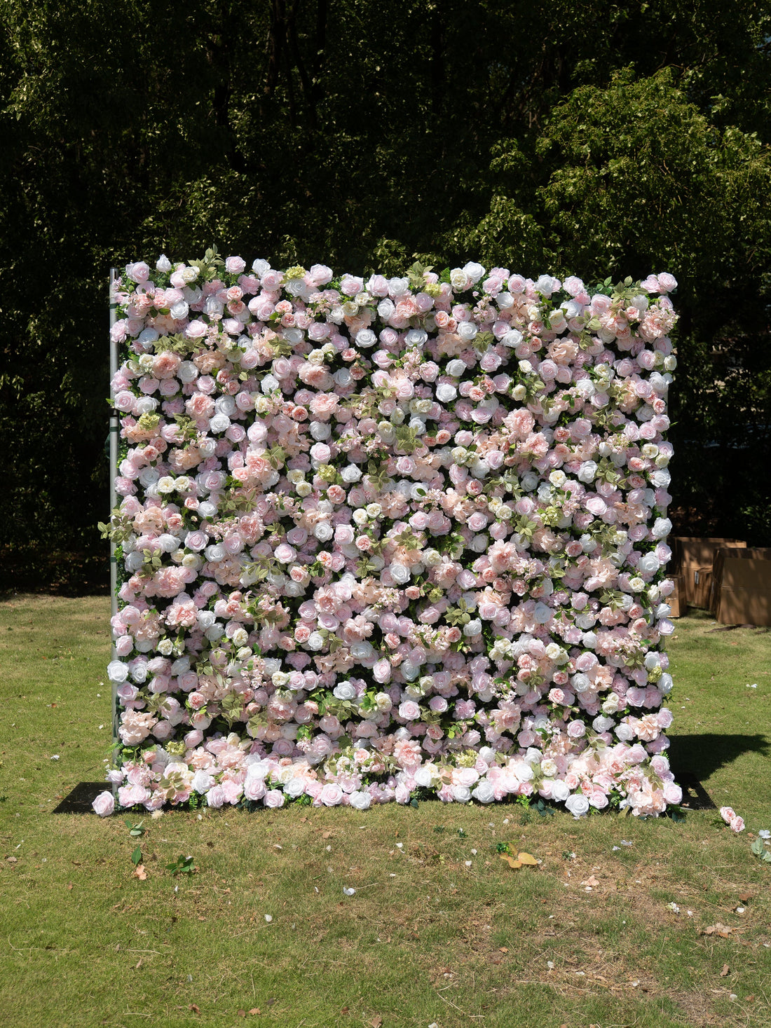 Calivelle 5D Fabric Artificial rolling up curtain flower wall