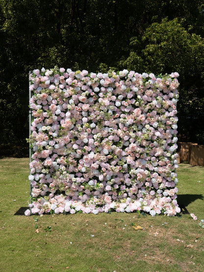 Calivelle 5D Fabric Artificial rolling up curtain flower wall