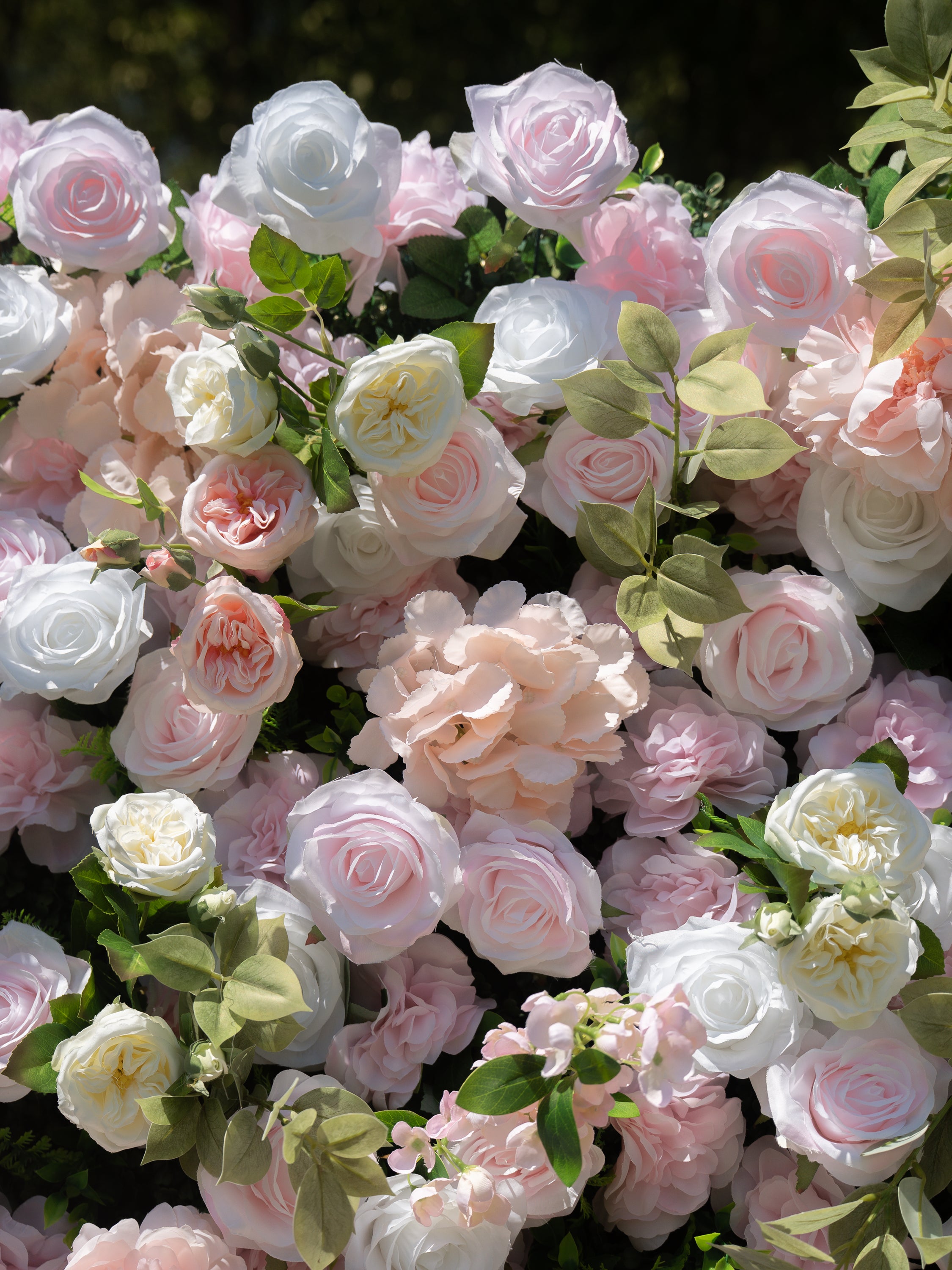 Calivelle 5D Fabric Artificial rolling up curtain flower wall