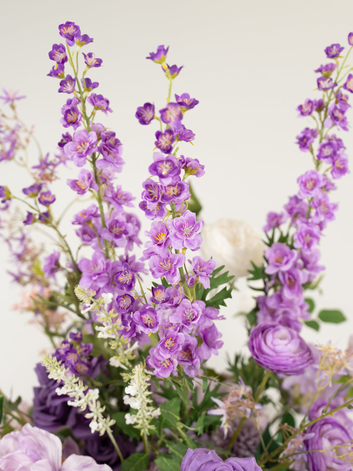 Violet Garden roses Clematis tulips Aisle Flower Arrangment for Wedding Aisle &amp; Ceremony in Violet Garden| Greta
