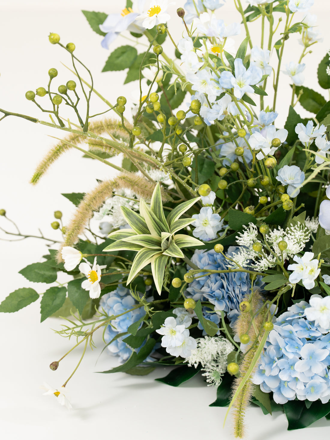 15.75 × 23.62 Inches Hydrangea Tulips Larkspur Daisy Aisle Flower, for Wedding Aisle &amp; Ceremony in Powder Blue Meadow| Cora