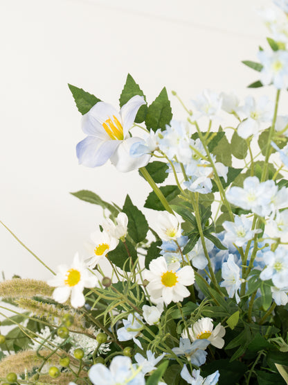 Cora aisle flower in dusty blue